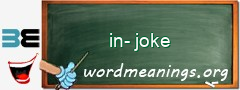 WordMeaning blackboard for in-joke